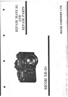 Ricoh XR 2 s manual. Camera Instructions.